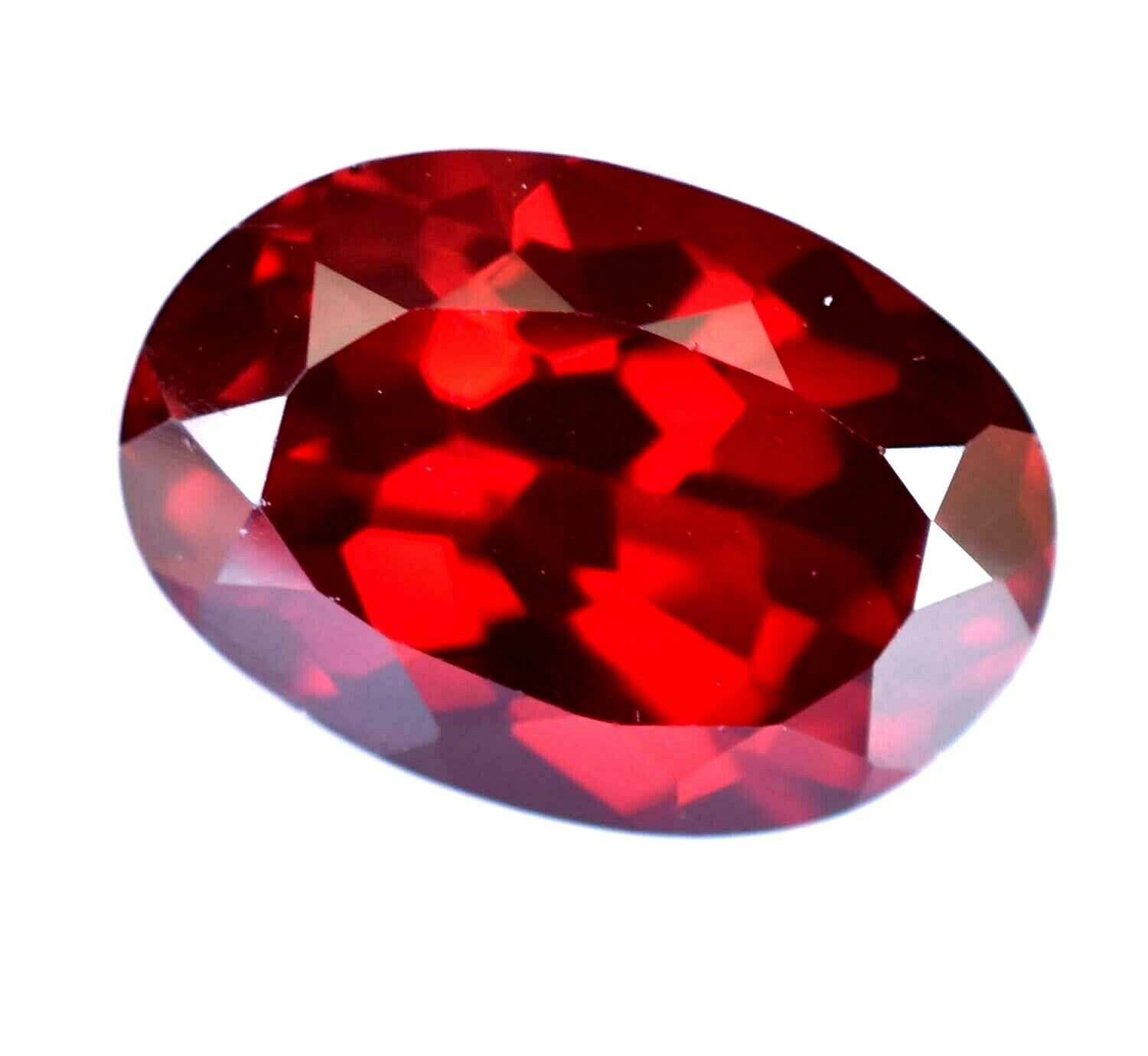 7.75 Ct Natural Red Color Almandine Garnet Oval Gemstone Agsl Certified