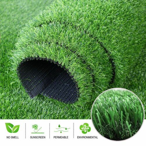 Green Artificial Fake Synthetic Grass Rug Garden Landscape Lawn Carpet Mat Turf