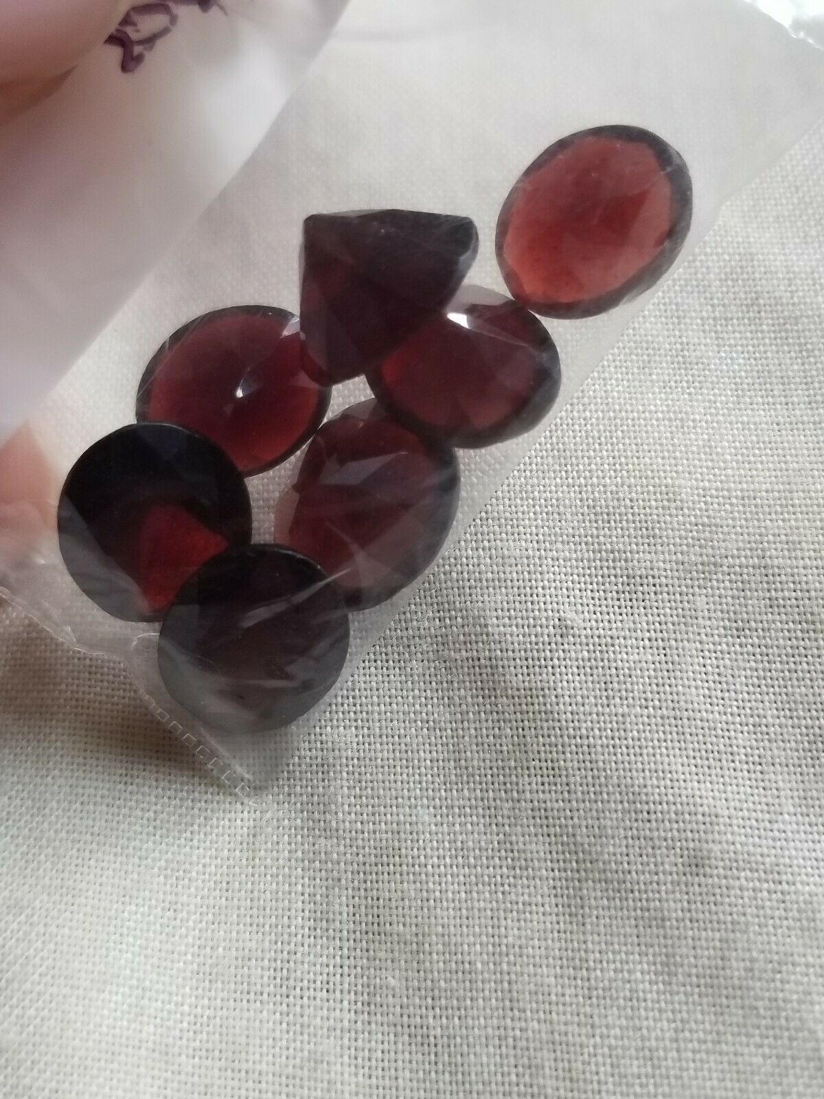 35.11ct 7big Size Natural Red Almandine Garnet Untreated Oval Loose Gemstones